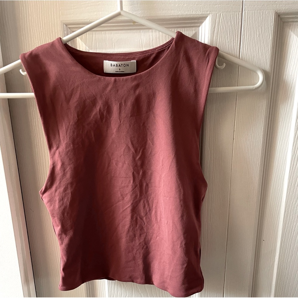 Babaton crop muscle tank, size S